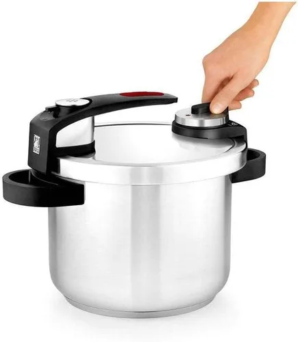 Vista 3 de BRA Tekna - Olla rápida a presión, acero inoxidable, gris, 8.7 in