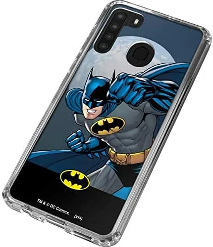 Vista 3 de Skinit Funda transparente compatible con Galaxy A21, con licencia oficial de DC Comics Batman listo para diseño de acción