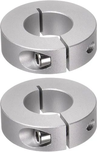 Vista 15 de HARFINGTON Collar de eje de 2 piezas de 0.236 in de diámetro de aleación de aluminio con tornillo dividido collares de abrazadera, 0.787 in