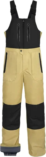 Vista 14 de GEMYSE Overol con peto de esquí impermeable aislado para hombre, pantalones de snowboard de invierno Negro
