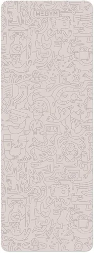 Vista 11 de WeGym Esterilla de yoga, esterilla de ejercicios de 4 mm acolchada para yoga, pilates, entrenamientos en casa - Esterilla de yoga de ante