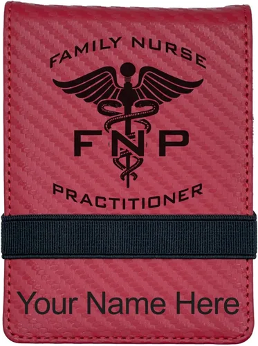 Vista 14 de Mini bloc de notas, FNP Family Nurse Practicer, grabado personalizado incluido (negro con dorado)