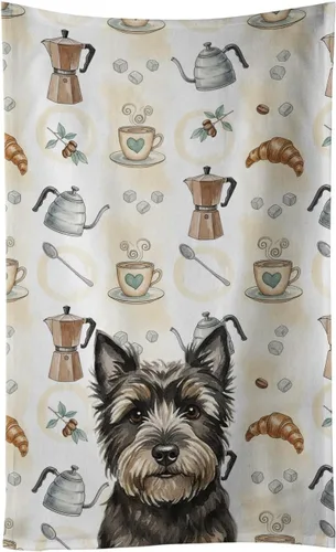 Vista 76 de Caroline's Treasures Afghan Hound - Toalla de cocina para barra de café, terciopelo frontal y lazo de algodón, lavable a máquina Sabueso afgano