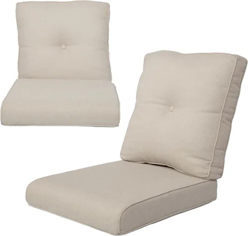 Vista 7 de Rilyson Cojines de patio para muebles de exterior - 22×24 pulgadas, respaldo alto y asiento profundo, cojín de exterior para sillas de patio, sofá