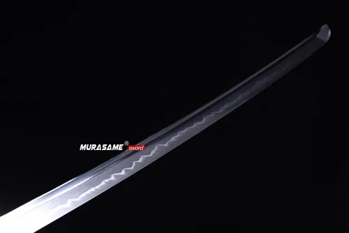 Vista 9 de MURASAME Katana Espada 41" T10 Acero Real Hamon Maquinilla de afeitar afilada espiga completa hecha a mano