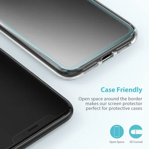 Vista 6 de SYNCWIRE Protector de pantalla de privacidad para iPhone 11/XR de 6.1 pulgadas, paquete de 2 unidades, irrompible, antiespía, protector de vidrio