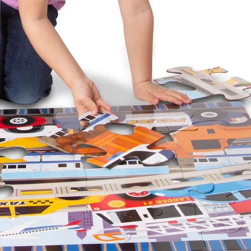 Vista 8 de Melissa & Doug Traffic Jam Rompecabezas jumbo (24 piezas, 2 x 3 pies de largo)