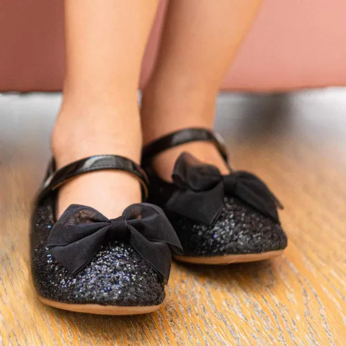 Vista 5 de Otter MOMO Zapatos planos de bailarina para niña, con lazo decorativo, ideales para llevar con vestido y combinan bien con flores, para escuela