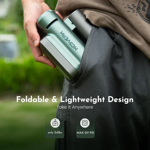 Vista 4 de Hooyeah Lavadora a presión inalámbrica portátil, rociador de agua de mano alimentado por batería de litio, máximo 217 PSI, boquilla 5 en 1 y olla