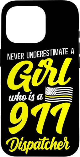 Vista 20 de 911 Dispatcher Thin Gold Yellow Line Girl Female Never Case for iPhone 16