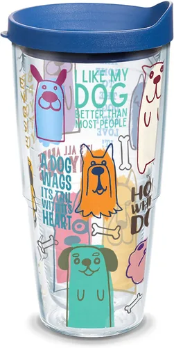 Vista 15 de Tervis Vaso térmico de doble pared con aislamiento de Dog Sayings hecho en Estados Unidos mantiene las bebidas frías y calientes, 16 onzas, clásico