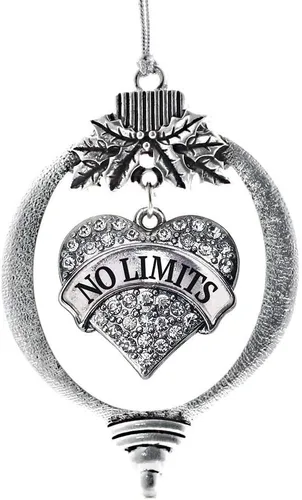 Vista 224 de Inspired Silver - Adorno con dije de hermana gemela - Adornos navideños de plata con circonitas cúbicas