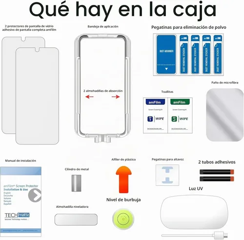 Vista 7 de amFilm Protector de pantalla de vidrio templado curvado 3D para S22 Ultra Samsung Galaxy 5G de 6.8 pulgadas, totalmente compatible con escáner