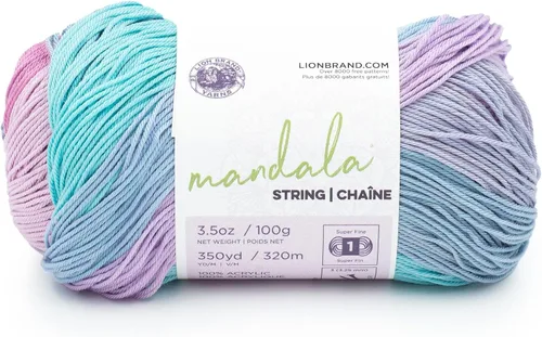 Vista 16 de Lion Brand Yarn Hilo Mandala String, Hilo Fingering para Tejer y Crochet, Acoustic, 1 Paquete