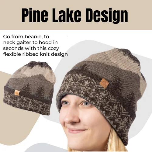 Vista 20 de Gorro de punto 100% alpaca bebé, polaina para el cuello, bufanda
