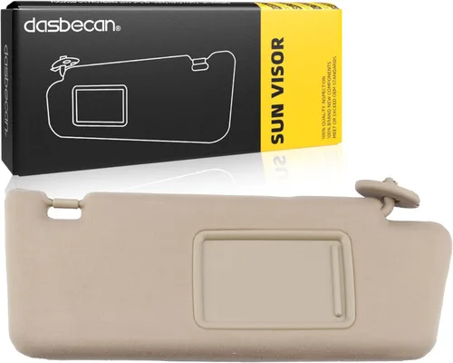 Vista 10 de Dasbecan - Visera solar para el lado izquierdo del conductor compatible con Toyota Tacoma 2005, 2006, 2007, 2008, 2009, 2010, 2011, 2012, 2013 Beige
