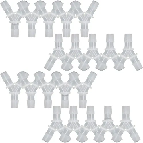 Vista 12 de Conector de púas de 3 vías en forma de Y de plástico de 1/2 "para manguera de aire, accesorio de púas de polipropileno de pp de tubería de agua