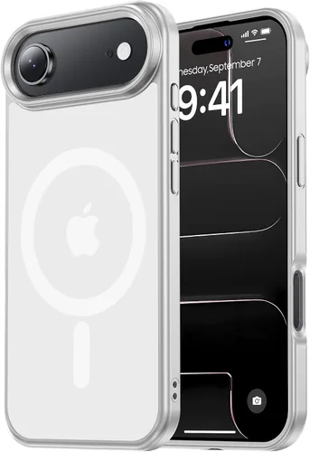 Vista 37 de Tigowos Funda Magnética para iPhone Air Compatible con MagSafe Resistente a Caídas de 16 Pies Cubierta Trasera con Sensación de Piel Mate a Prueba