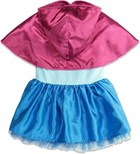 Vista 4 de Disney Frozen Elsa Anna - Vestido de disfraz para niñas con capa con capucha