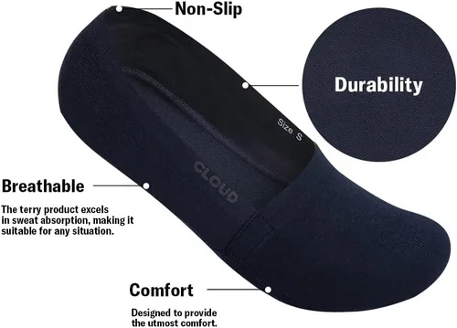 Vista 2 de CLOUD Calcetines invisibles de rizo antideslizantes para hombre y mujer