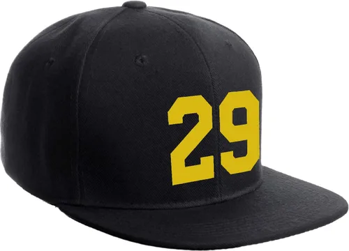 Vista 87 de Número de equipo modificado para requisitos particulares del jugador del color del sombrero del Snapback de la visera plana clásica de la visera