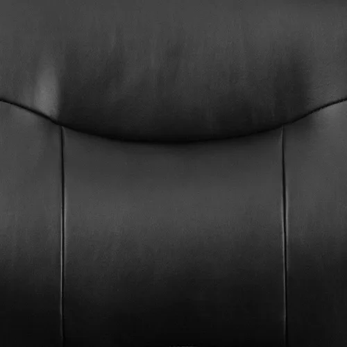 Vista 10 de Flash Furniture HERCULES Series Big & Tall - Silla de recepción lateral ejecutiva LeatherSoft negra de 500 libras con base de trineo