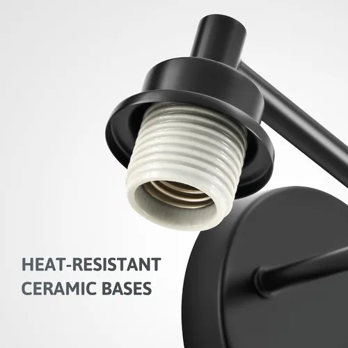 Vista 4 de VONLUCE Accesorios de iluminación de baño, luz de tocador de baño de 2 luces con pantallas de vidrio globo E26, luces de tocador para dormitorio