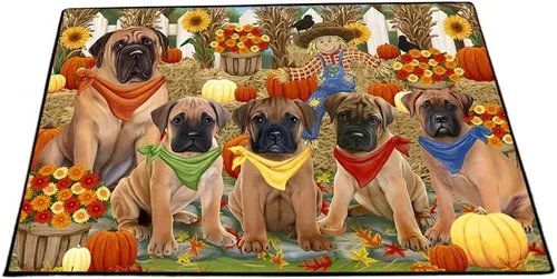 Vista 20 de Doggie of the Day Bullmastiff Dogs Floor Mat - 4th of July Independence Day - Best Dog Doormat - Protector Decor - Unique Portrait Art - Premium