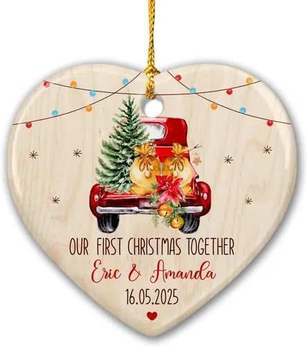 Vista 8 de Adorno de Navidad de Bautismo Personalizado para Niño y Niña, Adorno de Bautizado "Dios Te Bendiga", Regalo de Recuerdo de Bautizo, Adornos