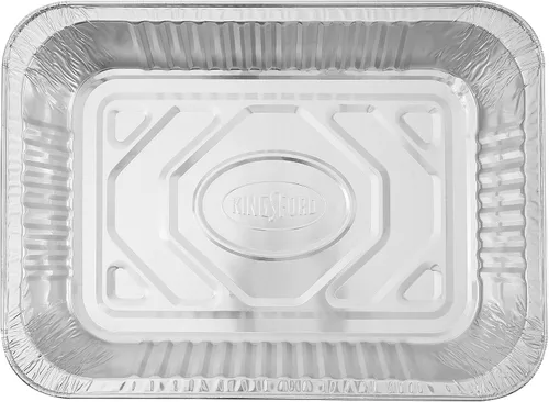 Vista 7 de Kingsford Sartenes de aluminio extra resistentes para asar a la parrilla, sartenes desechables de papel de aluminio ideales para cocinar, hornear