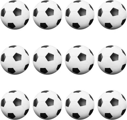 Vista 5 de Brybelly Pelotas de futbolín, con textura roja, fútbol blanco y negro, blanco, bolas brillantes, para mesas de futbolín estándar y pelotas clásicas