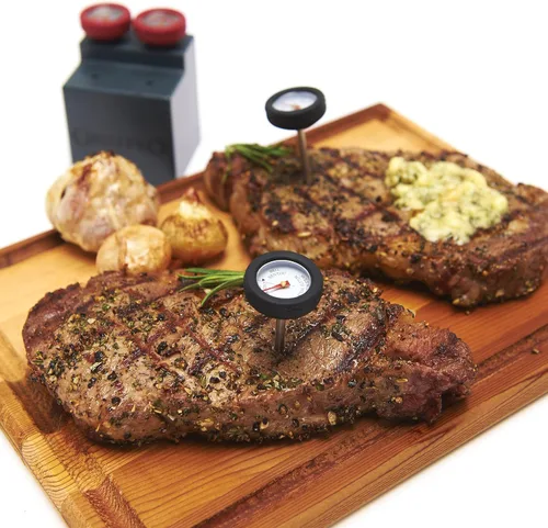 Vista 4 de GrillPro 11381 - Termómetros mínimos de carne con bisel, 4 piezas, color negro