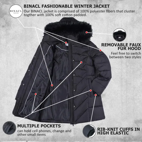 Vista 5 de BINACL - Chaqueta de invierno para mujer (7 colores, XS-XL)