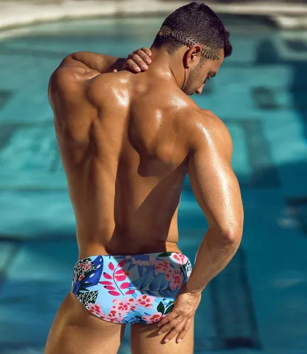 Vista 5 de MIZOK Bañador de Ployester para hombre con cordón ajustable