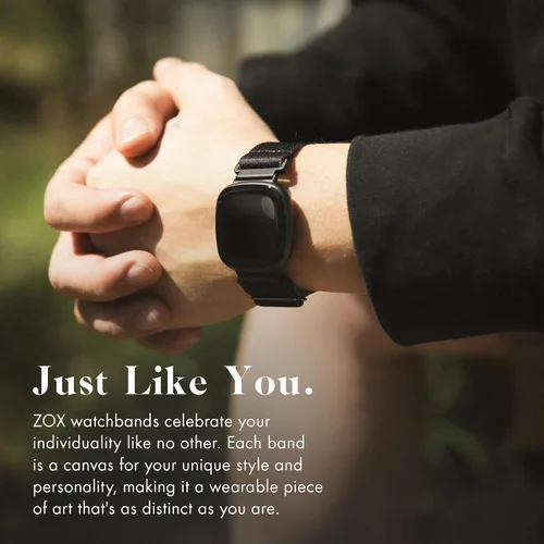 Vista 3 de ZOX Correa para Apple Watch, banda elástica con afirmaciones motivacionales y hermosas obras de arte, regalos para hombres, mujeres y niños