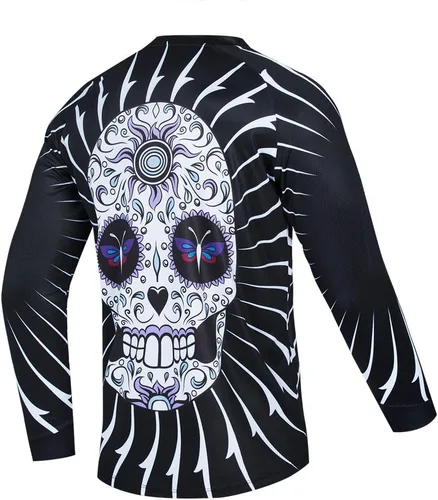 Vista 69 de Hotlion Camiseta de ciclismo para hombre, manga larga, MTB Motocross, ropa de carreras todoterreno