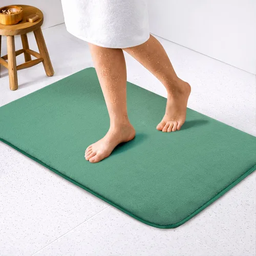 Vista 16 de American Soft Linen - Alfombra de baño antideslizante, 100% de algodón, 17 x 24 pulgadas, alfombras de baño lavables, tapetes peludos, color beige