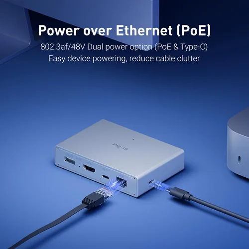 Vista 4 de GL.iNet Comet PoE (GL-RM1PE) Control Remoto KVM a Través de Internet - Opción de Doble Alimentación PoE/Type - C 4K@30Hz, 32GB EMMC, Soporte