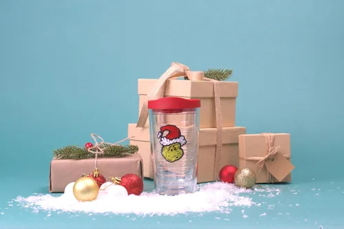 Vista 3 de Tervis Dr. Seuss - Grinch Grinchy Claus hecho en Estados Unidos Vaso aislado de doble pared para viajes mantiene las bebidas frías y calientes, 16