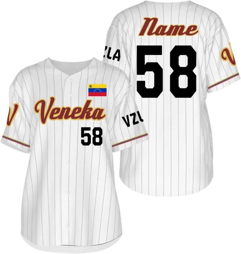 Vista 11 de Camiseta de béisbol de Venezuela, número de nombre personalizado, camisa de Beisbol Venezuela, camiseta deportiva de orgullo de la bandera