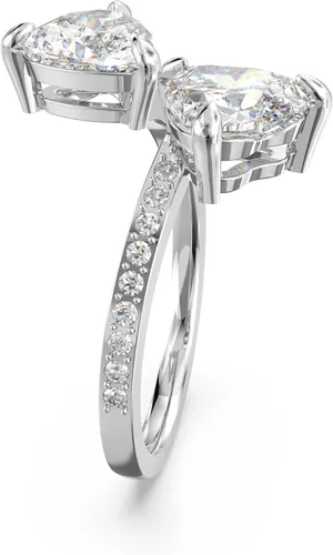 Vista 3 de Swarovski Attract Soul - Anillo chapado en rodio, diseño de corazón