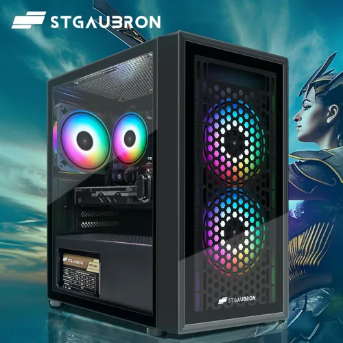 Vista 4 de STGAubron Computadora de escritorio para videojuegos, Radeon RX 560 4G GDDR5, Intel Core i5 3.2G hasta 3.6G, 16G RAM, 512G SSD, WiFi 600M, BT 5.0