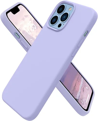 Vista 18 de RIZUS - Funda de silicona magnética para iPhone 13 Pro Max [compatible con MagSafe], funda delgada con forro de microfibra antiarañazos, a prueba