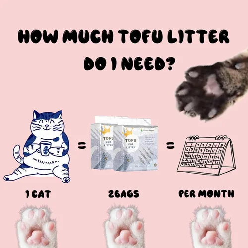 Vista 5 de Paquete de 2 arenas de tofu para gatos (6 L x 2), arena aglutinante para gatos, desechable, fibra de guisante, sin polvo, control de olor, bajo