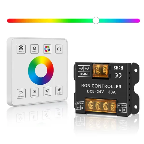 Vista 9 de Interruptor de atenuación LED RGBW, atenuador remoto inalámbrico LED RF