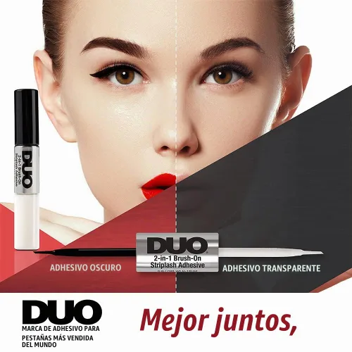Vista 3 de DUO - Tira de pegamento para pestañas 2 en 1, adhesivo transparente oscuro
