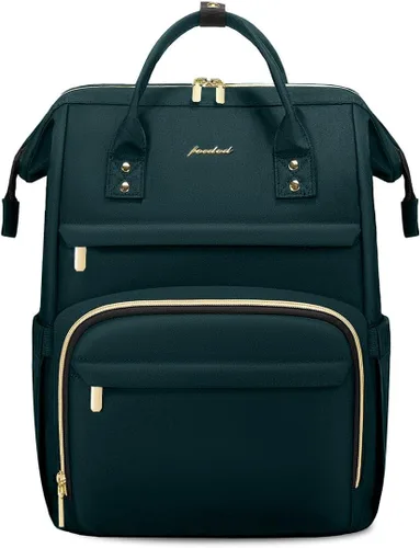 Vista 16 de FOCDOD - Mochila para laptop de mujer, para trabajo - Compatible con laptops de 15.6 pulgadas con compartimento para computadora, impermeable