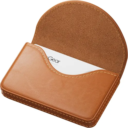 Vista 10 de MaxGear Estuche Porta Tarjetas de Presentación, Estuche de Tarjetas de Presentación de Cuero PU para Bolso, Billetera Porta Tarjetas de Presentación