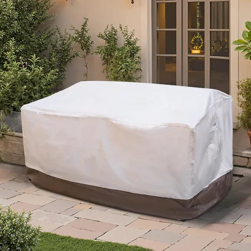 Vista 10 de OVIOS Juego de fundas para muebles de patio Funda seccional para sofá al aire libre Funda para silla otomana impermeable de uso general, 110 x 84 x