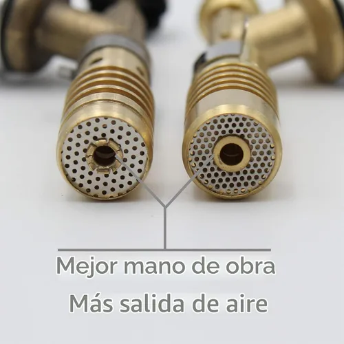 Vista 6 de Antorcha de MAPP de latón/Antorcha de propano con manguera de 60 pulgadas para soldadura